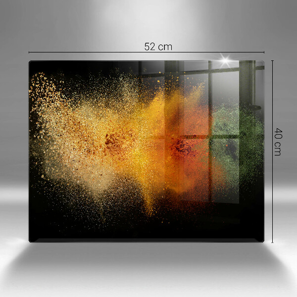 Glass worktop saver Colorful spices