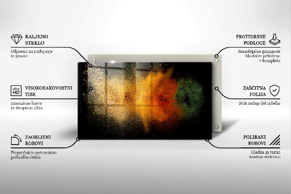 Glass worktop saver Colorful spices