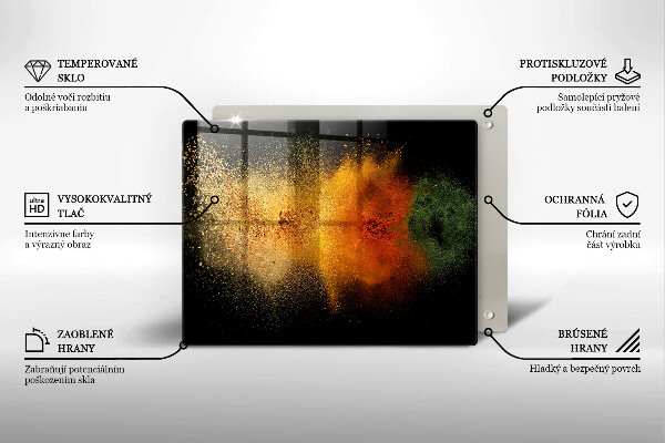 Glass worktop saver Colorful spices