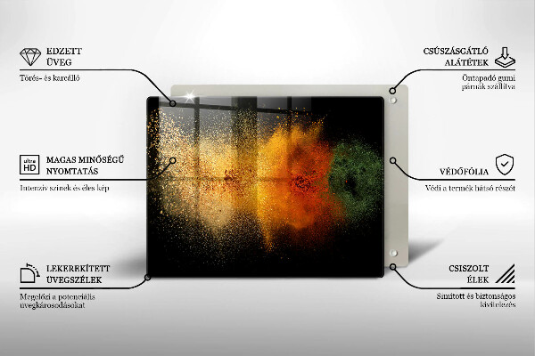 Glass worktop saver Colorful spices