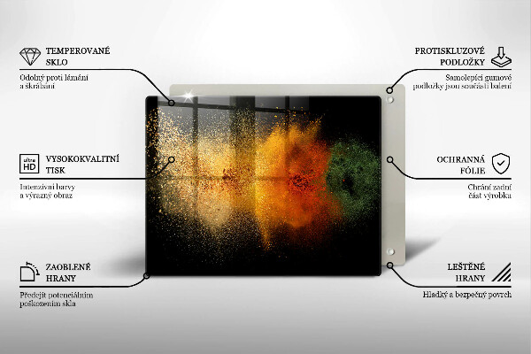 Glass worktop saver Colorful spices