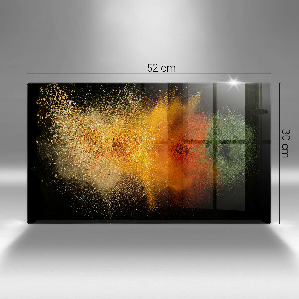 Glass worktop saver Colorful spices