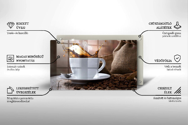 Induction hob protector Cup and coffee beans