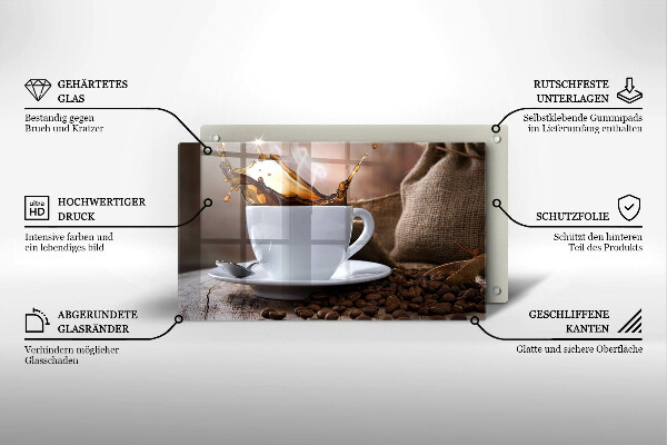 Induction hob protector Cup and coffee beans