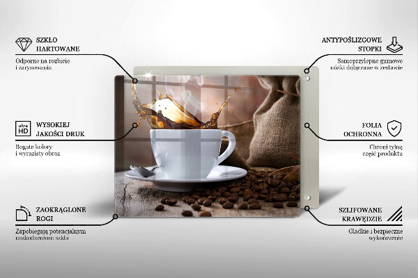 Induction hob protector Cup and coffee beans