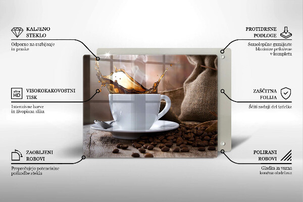 Induction hob protector Cup and coffee beans