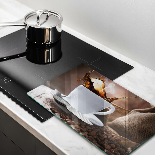 Induction hob protector Cup and coffee beans