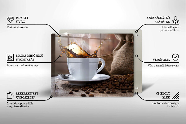 Induction hob protector Cup and coffee beans