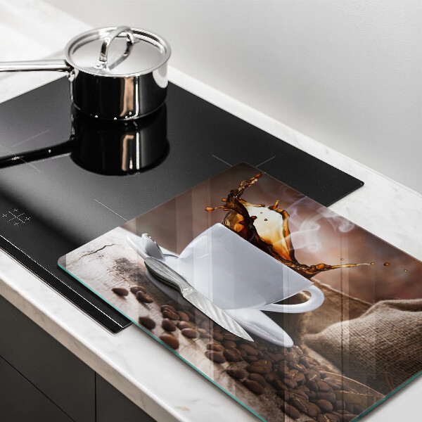 Induction hob protector Cup and coffee beans
