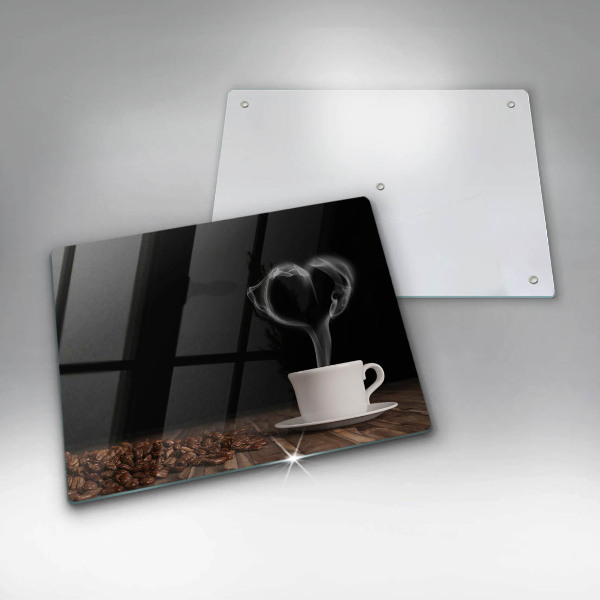 Induction hob protector Coffee cup heart