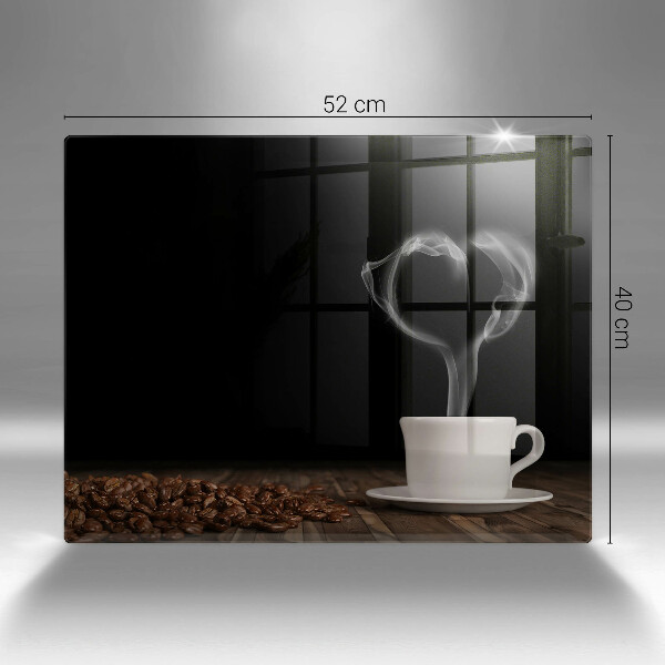 Induction hob protector Coffee cup heart