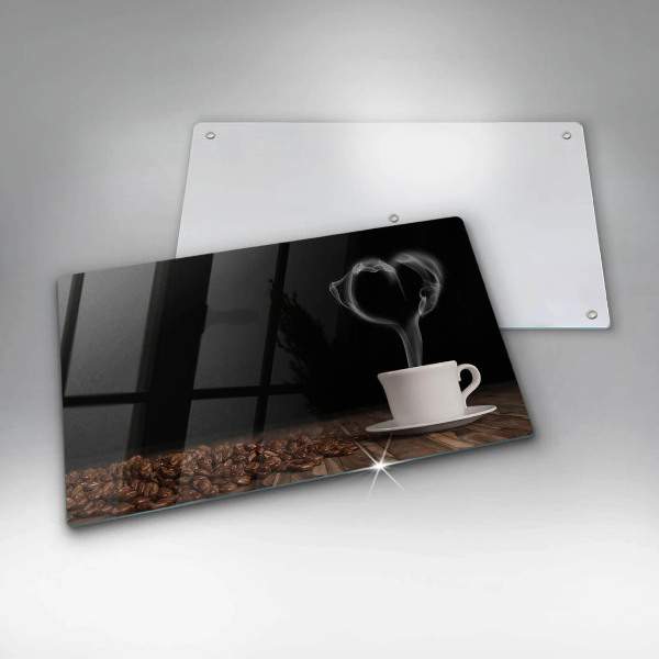Induction hob protector Coffee cup heart