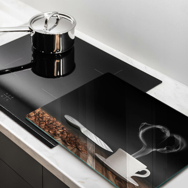 Induction hob protector Coffee cup heart