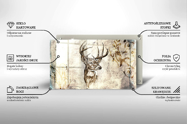 Induction hob protector Illustration deer animal