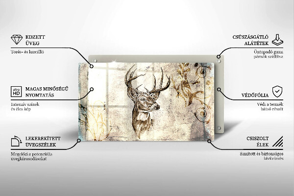 Induction hob protector Illustration deer animal