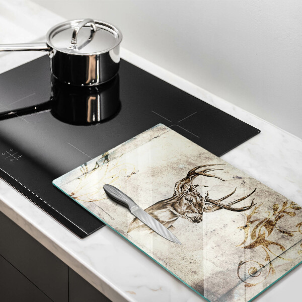 Induction hob protector Illustration deer animal