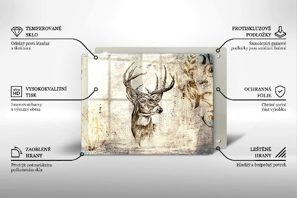 Induction hob protector Illustration deer animal
