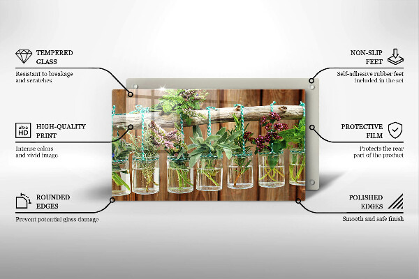 Kitchen worktop saver Herbs vintage plants