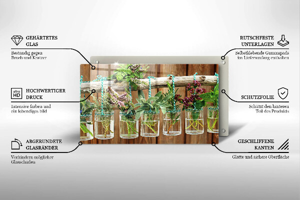 Kitchen worktop saver Herbs vintage plants