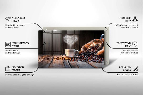 Kitchen worktop saver Coffee cup and heart