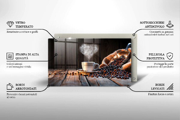 Kitchen worktop saver Coffee cup and heart