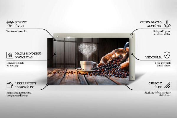 Kitchen worktop saver Coffee cup and heart