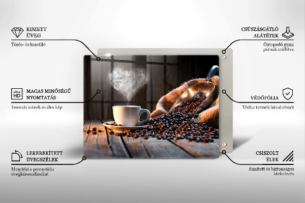 Kitchen worktop saver Coffee cup and heart