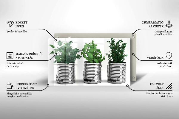 Induction hob protector Plants herbs