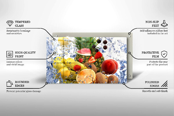 Induction hob protector Juicy fruit and water