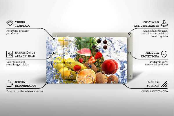 Induction hob protector Juicy fruit and water