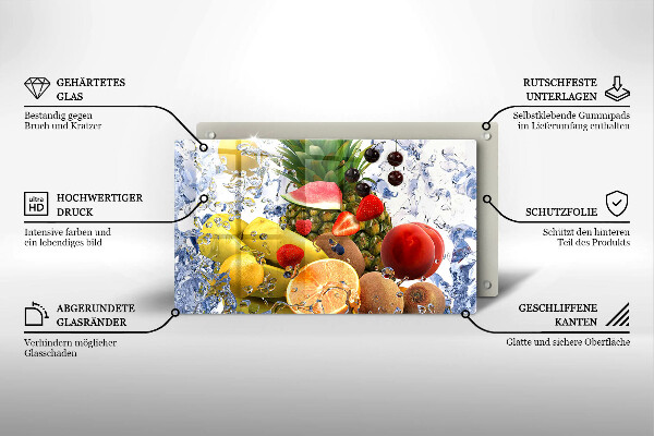 Induction hob protector Juicy fruit and water