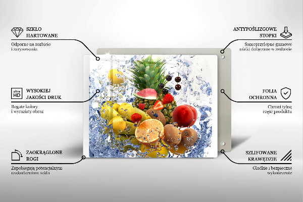 Induction hob protector Juicy fruit and water