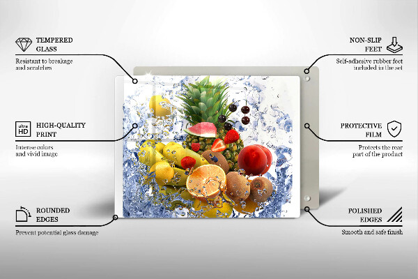 Induction hob protector Juicy fruit and water