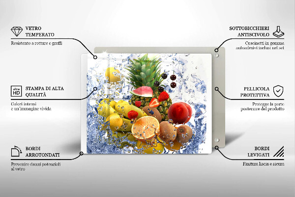 Induction hob protector Juicy fruit and water