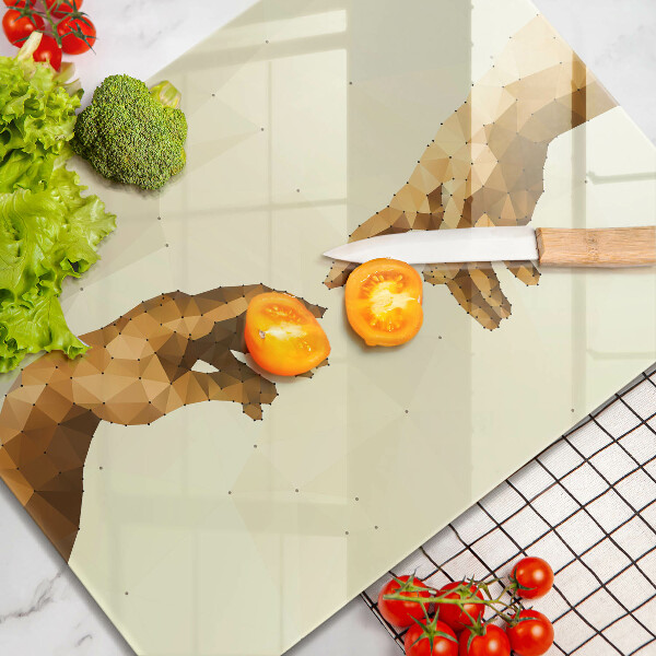 Induction hob protector Creation of Adam hands