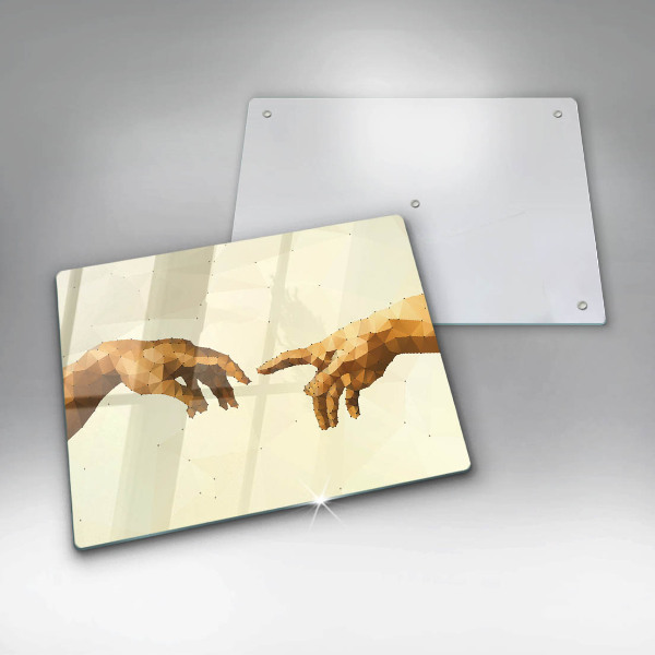 Induction hob protector Creation of Adam hands