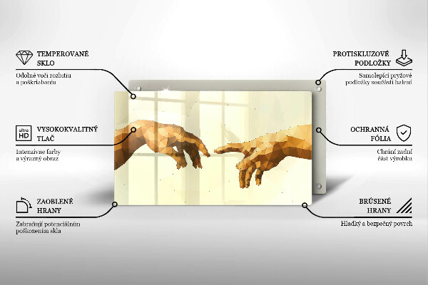 Induction hob protector Creation of Adam hands