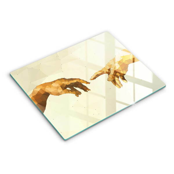 Induction hob protector Creation of Adam hands