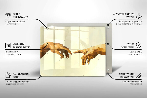 Induction hob protector Creation of Adam hands