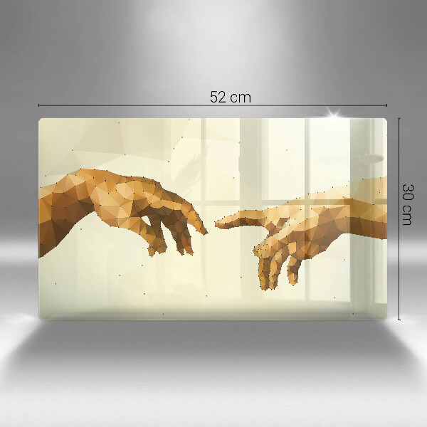 Induction hob protector Creation of Adam hands