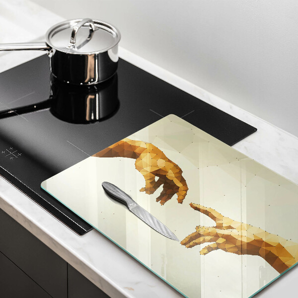 Induction hob protector Creation of Adam hands