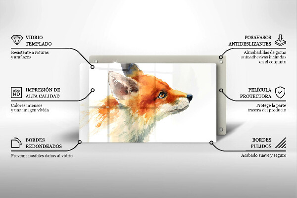 Kitchen worktop saver Painted fox