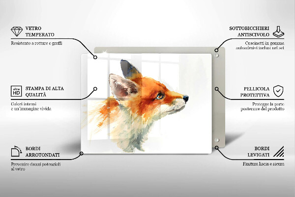 Kitchen worktop saver Painted fox