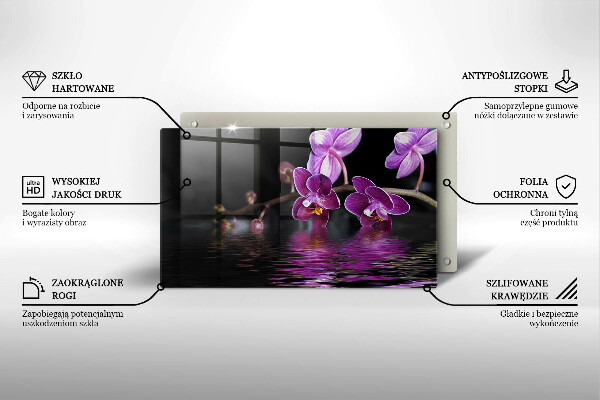 Induction hob protector Orchid Water Zen