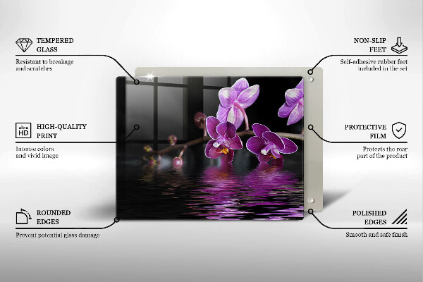Induction hob protector Orchid Water Zen
