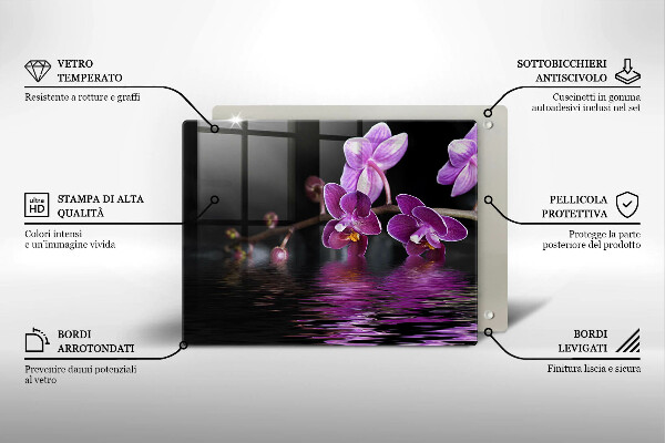 Induction hob protector Orchid Water Zen