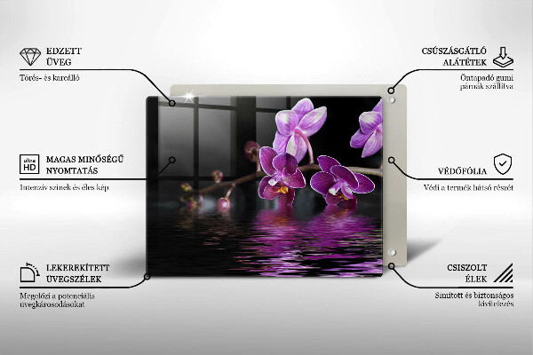 Induction hob protector Orchid Water Zen