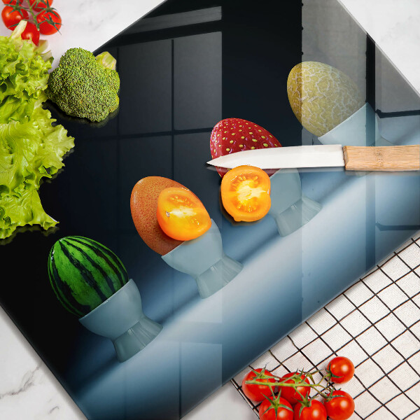Induction hob protector Abstraction egg fruits