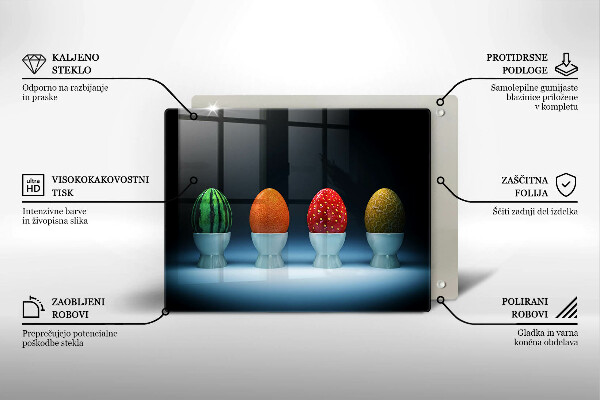 Induction hob protector Abstraction egg fruits
