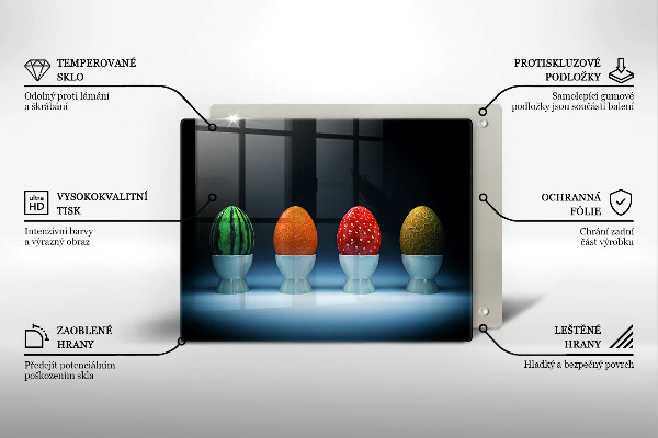 Induction hob protector Abstraction egg fruits